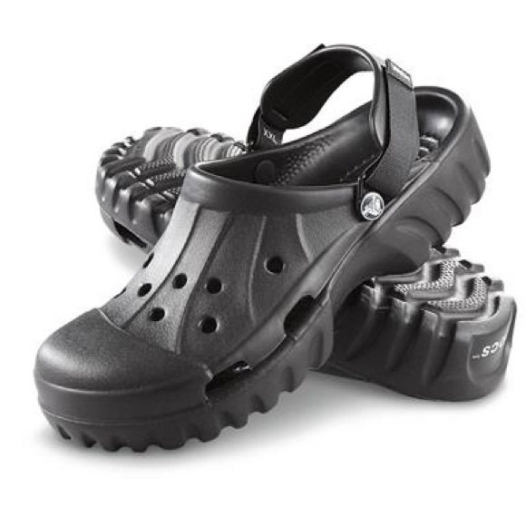 off road crocs black